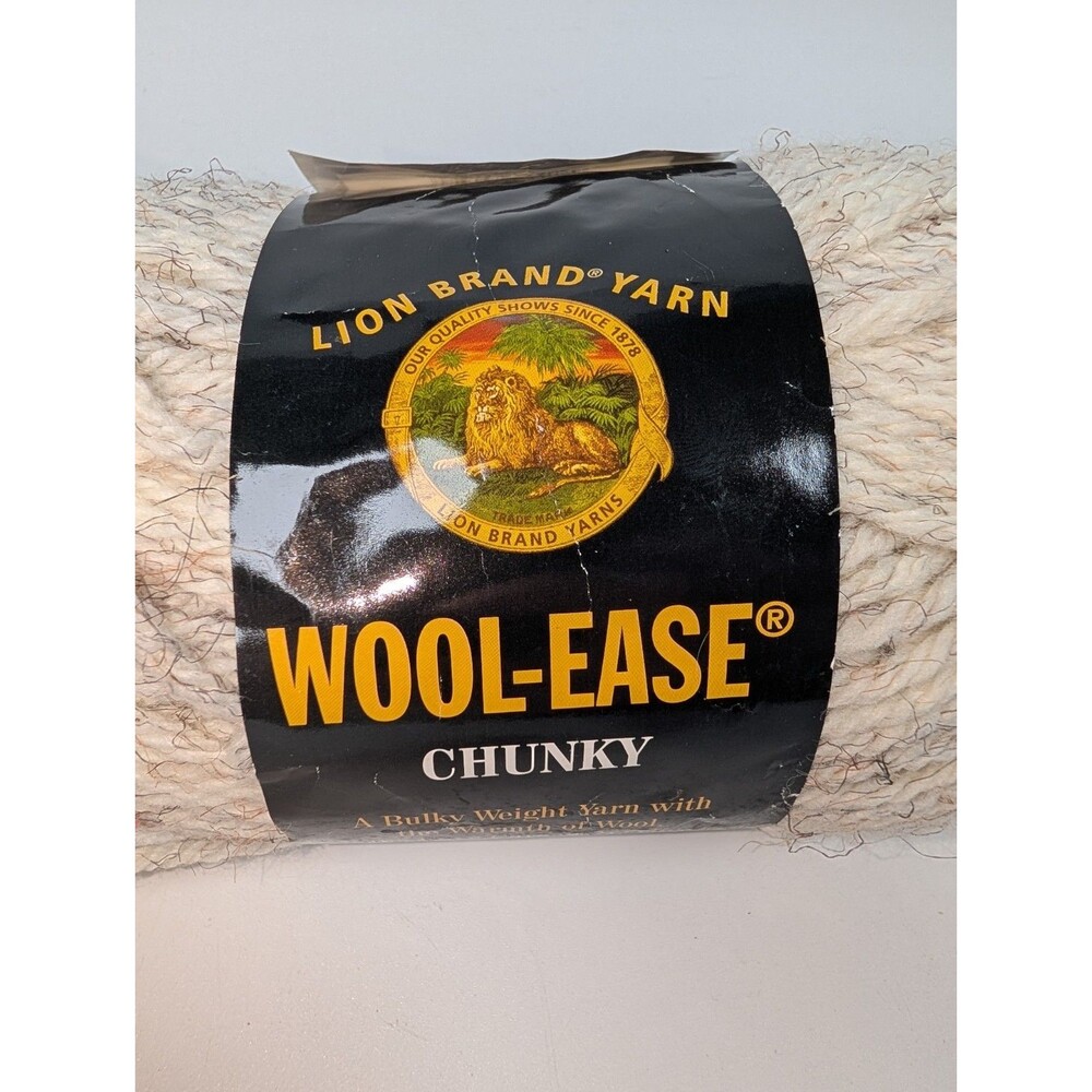Lion Brand Wool-Ease Chunky Yarn Wheat 402 Bulky Weight 5oz 153yd Acrylic Wool - Picture 2 of 9